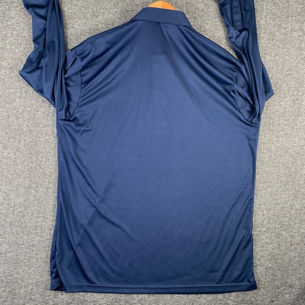 Collars & Co Polo Dress Shirt Men Extra Large Navy Blue Long Sleeve Shark Tank - Picture 4 of 8